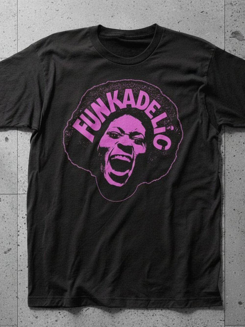 Vintage Funk Music Graphic Tee Black Purple Retro Concert Inspired Shirt